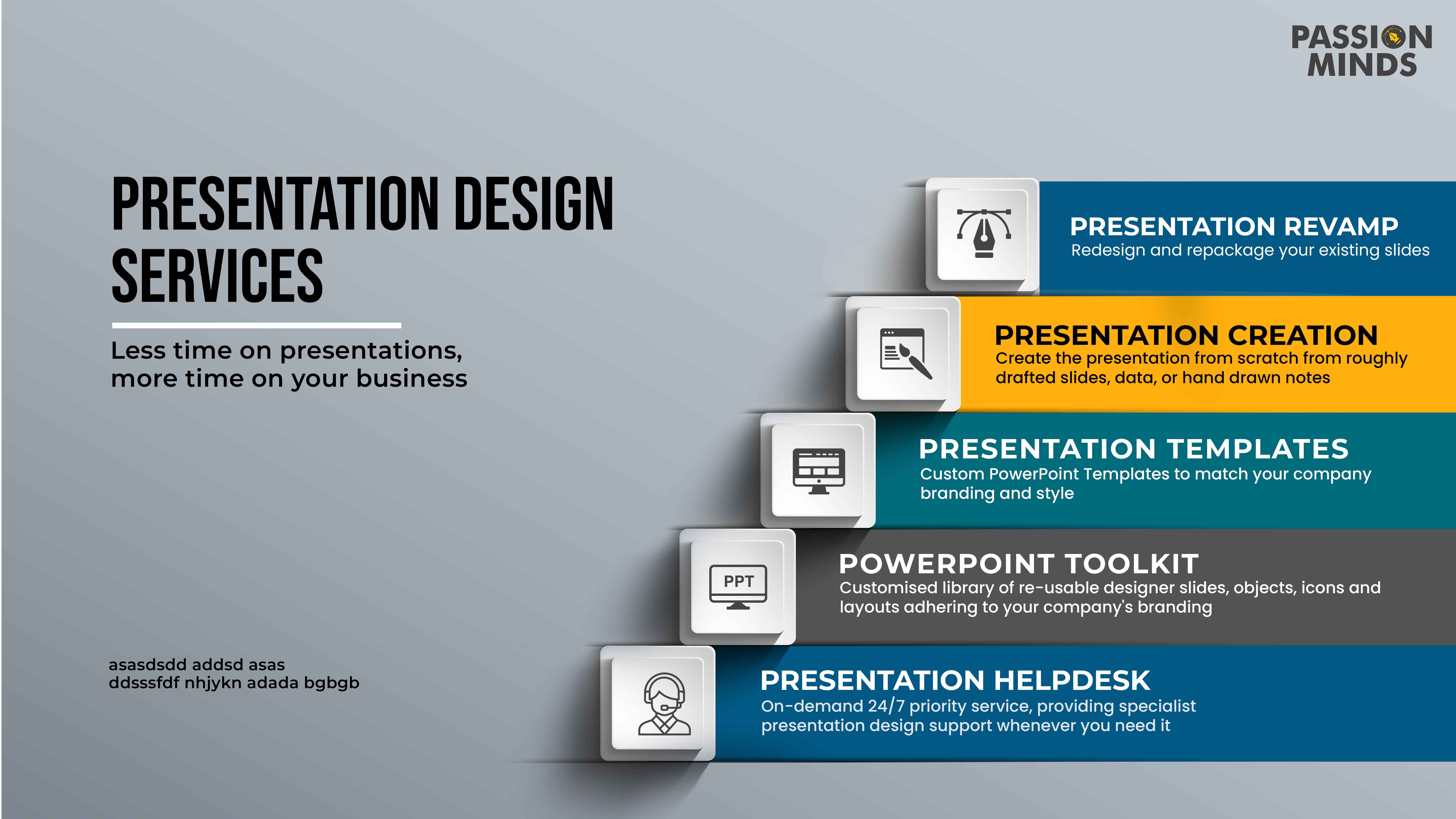 Presentation designing services