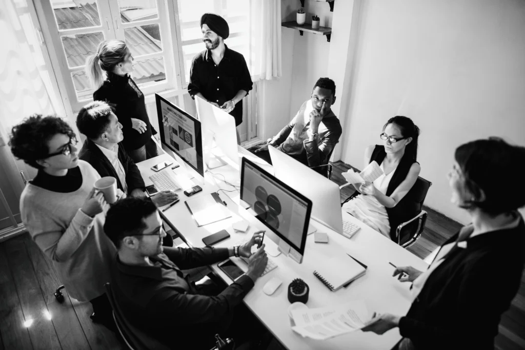 Co-workers working togather