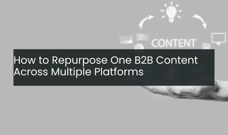 How to Repurpose One B2B Content Across Multiple Platforms