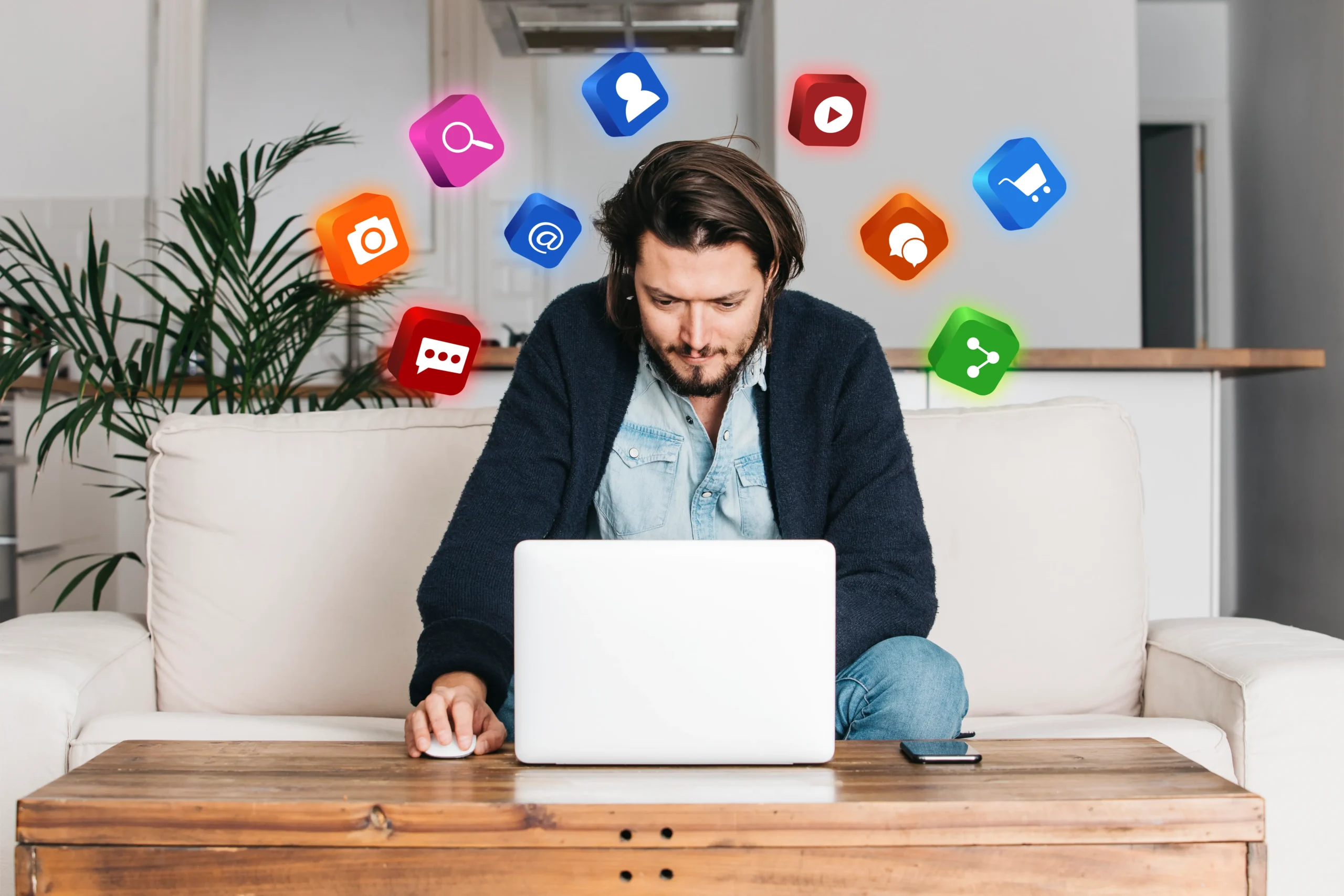 A professional working on a laptop